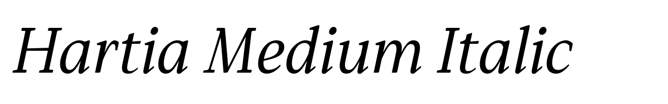 Hartia Medium Italic